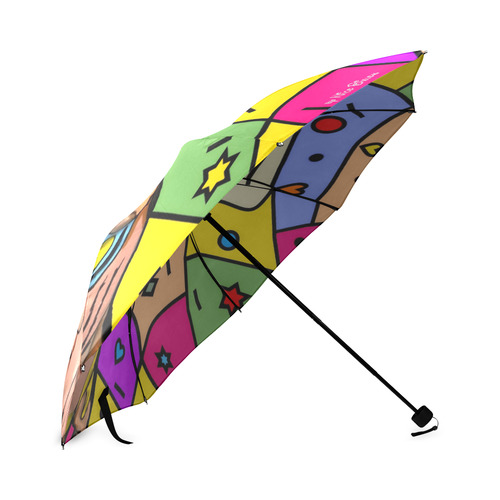 Beagle Popart by Nico Bielow Foldable Umbrella (Model U01)