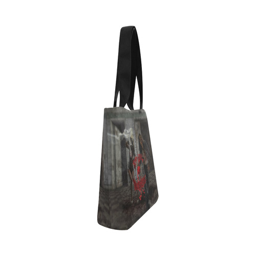 Valentines Day Zombie Couple Canvas Tote Bag (Model 1657)