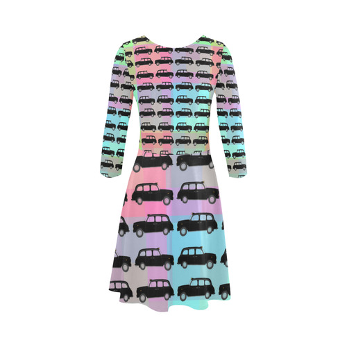 London Taxi Cab Pattern 3/4 Sleeve Sundress (D23)