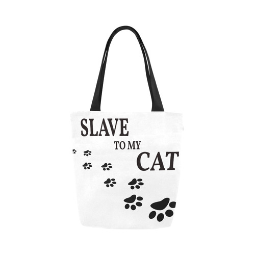 Slave To My Cat Canvas Tote Bag (Model 1657)