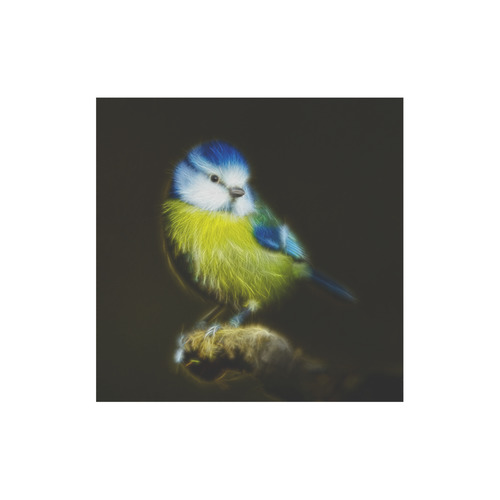 Little Cute Blue Tit Canvas Tote Bag (Model 1657)