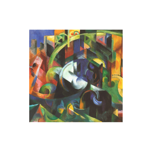 Picture With Cows by Franz Marc Canvas Tote Bag (Model 1657)