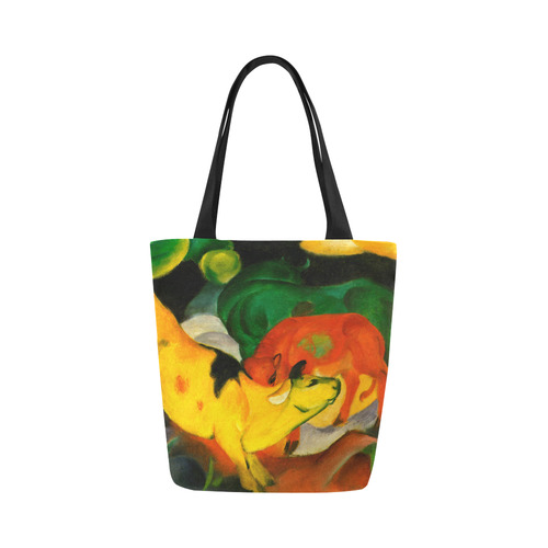 Red Yellow Green Cows by Franz Marc Canvas Tote Bag (Model 1657)