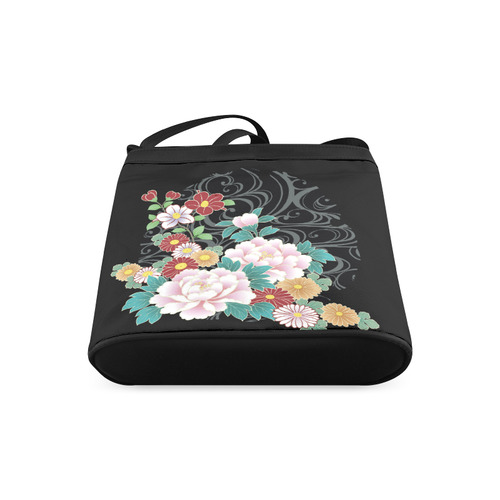 Chrysanthemum Peony Vintage Floral Kimono Pattern Crossbody Bags (Model 1613)