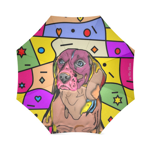 Beagle Popart by Nico Bielow Foldable Umbrella (Model U01)