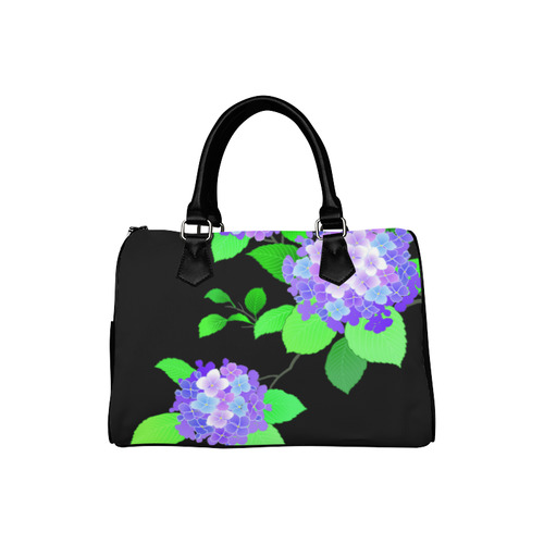 Beautiful Hydrangea Floral Japanese Fine Art Boston Handbag (Model 1621)