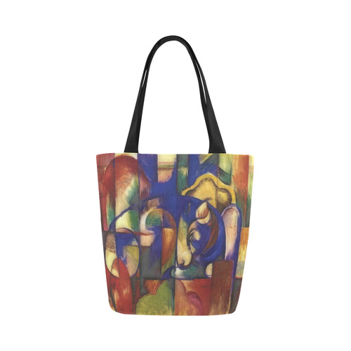 The resting bull by Franz Marc Canvas Tote Bag (Model 1657)