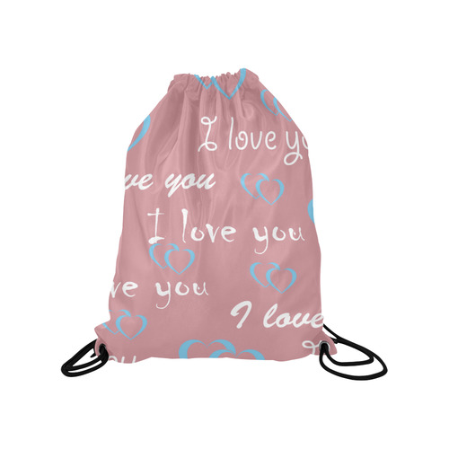 crazy friends Medium Drawstring Bag Model 1604 (Twin Sides) 13.8"(W) * 18.1"(H)