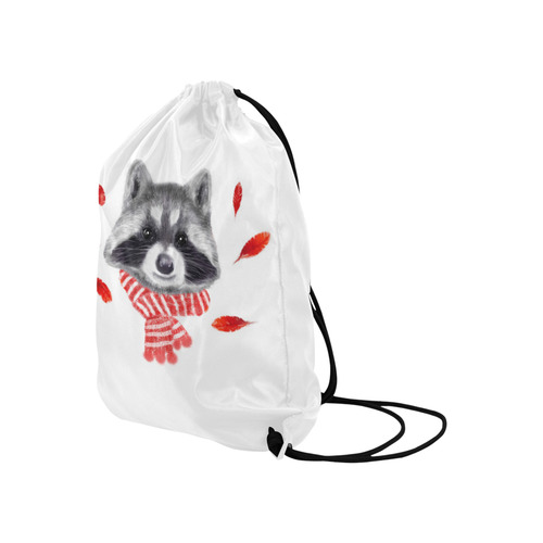 Indi raccoon Large Drawstring Bag Model 1604 (Twin Sides)  16.5"(W) * 19.3"(H)