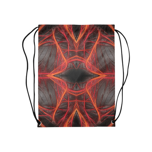 Lines of Energy and Power Medium Drawstring Bag Model 1604 (Twin Sides) 13.8"(W) * 18.1"(H)