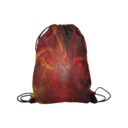 Red Firebird Phoenix Medium Drawstring Bag Model 1604 (Twin Sides) 13.8"(W) * 18.1"(H)