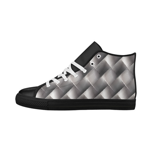 Metallic Tile - Jera Nour Aquila High Top Microfiber Leather Women's Shoes/Large Size (Model 032)