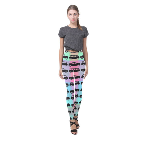 London Taxi Cab Pattern Cassandra Women's Leggings (Model L01)