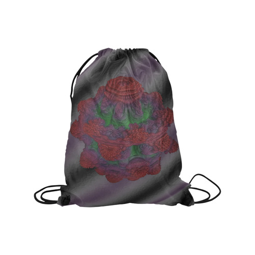 Alien Box in a Bubble between the Dimensions Medium Drawstring Bag Model 1604 (Twin Sides) 13.8"(W) * 18.1"(H)
