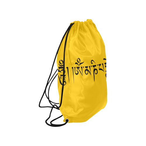 Om mani padme hum Medium Drawstring Bag Model 1604 (Twin Sides) 13.8"(W) * 18.1"(H)