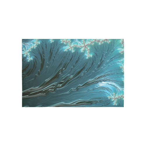 Big Wave Fine Fractal Ocean Wave Cotton Linen Wall Tapestry 60"x 40"