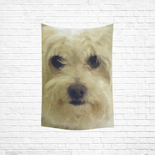 Shaggy Dog Modern Portrait Art Cotton Linen Wall Tapestry 40"x 60"