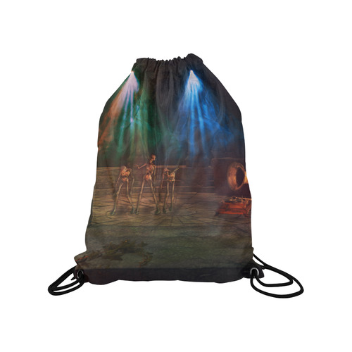 Zombie Disco Dance Medium Drawstring Bag Model 1604 (Twin Sides) 13.8"(W) * 18.1"(H)
