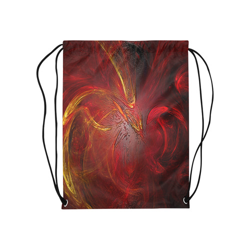 Red Firebird Phoenix Medium Drawstring Bag Model 1604 (Twin Sides) 13.8"(W) * 18.1"(H)