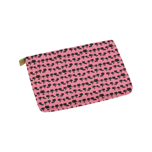 Lots of Cats Pink Carry-All Pouch 9.5''x6''