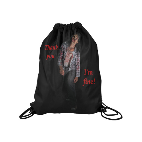 In Zombie Mood Medium Drawstring Bag Model 1604 (Twin Sides) 13.8"(W) * 18.1"(H)