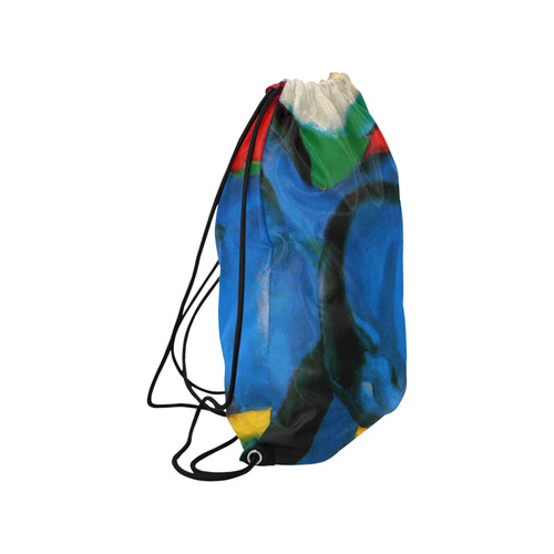 The Little Blue Horses by Franz Marc Medium Drawstring Bag Model 1604 (Twin Sides) 13.8"(W) * 18.1"(H)