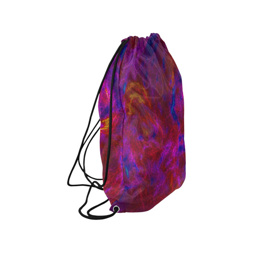 Pink Red Blue Splash Medium Drawstring Bag Model 1604 (Twin Sides) 13.8"(W) * 18.1"(H)