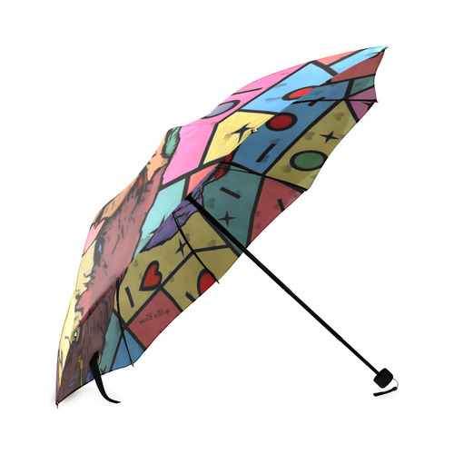 Bernese Mountain Dog Popart by Nico Bielow Foldable Umbrella (Model U01)