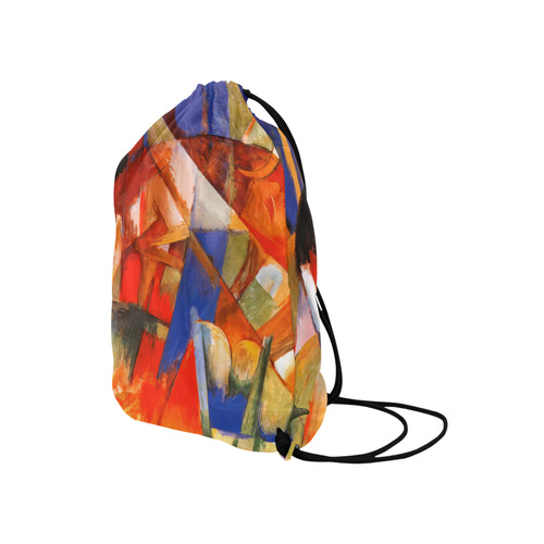 Fantasy Animal (horse) by Franz Marc Medium Drawstring Bag Model 1604 (Twin Sides) 13.8"(W) * 18.1"(H)