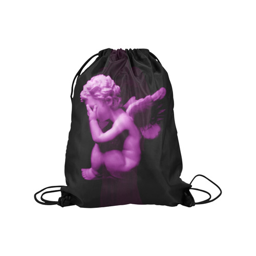 Sad li'l angel Medium Drawstring Bag Model 1604 (Twin Sides) 13.8"(W) * 18.1"(H)