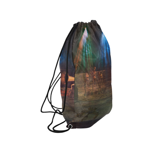 Zombie Disco Dance Medium Drawstring Bag Model 1604 (Twin Sides) 13.8"(W) * 18.1"(H)