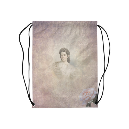 Sissi, Empress of Austria and Queen from Hungary Medium Drawstring Bag Model 1604 (Twin Sides) 13.8"(W) * 18.1"(H)