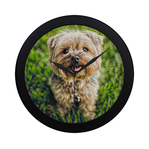 Photography - PRETTY LITTLE DOG Circular Plastic Wall clock