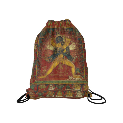 Buddhist Deity Kalachakra Medium Drawstring Bag Model 1604 (Twin Sides) 13.8"(W) * 18.1"(H)