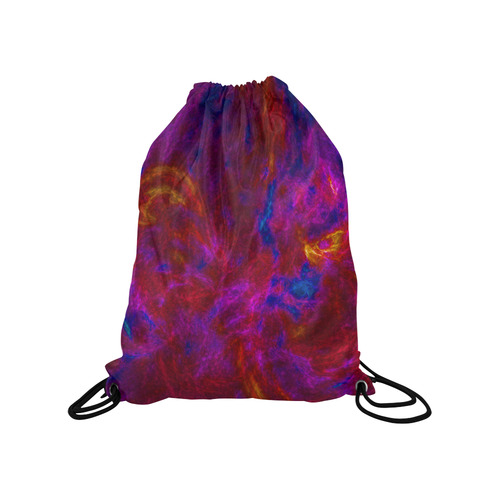 Pink Red Blue Splash Medium Drawstring Bag Model 1604 (Twin Sides) 13.8"(W) * 18.1"(H)