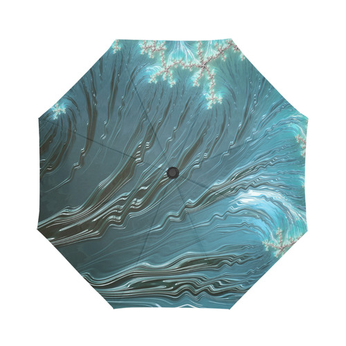 Big Wave Fine Fractal Waves Ocean Auto-Foldable Umbrella (Model U04)