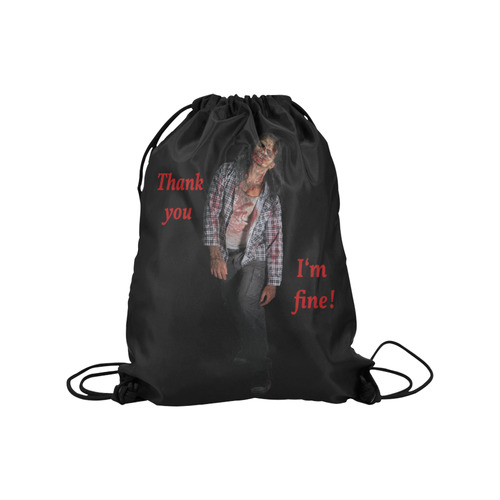 In Zombie Mood Medium Drawstring Bag Model 1604 (Twin Sides) 13.8"(W) * 18.1"(H)