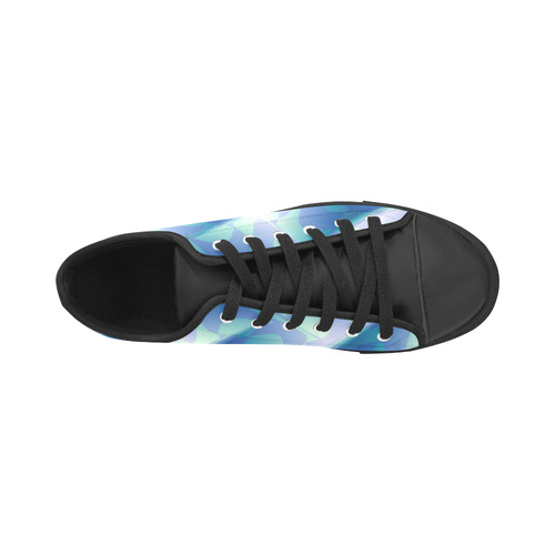 Subtle Blue Cubik - Jera Nour Aquila Microfiber Leather Men's Shoes (Model 031)