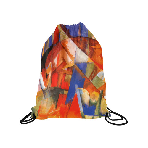 Fantasy Animal (horse) by Franz Marc Medium Drawstring Bag Model 1604 (Twin Sides) 13.8"(W) * 18.1"(H)