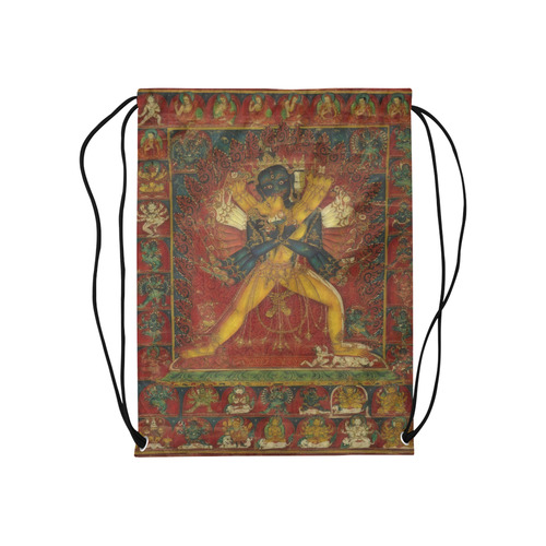 Buddhist Deity Kalachakra Medium Drawstring Bag Model 1604 (Twin Sides) 13.8"(W) * 18.1"(H)