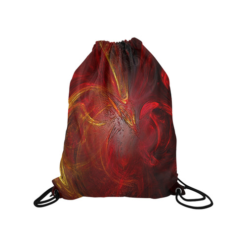 Red Firebird Phoenix Medium Drawstring Bag Model 1604 (Twin Sides) 13.8"(W) * 18.1"(H)