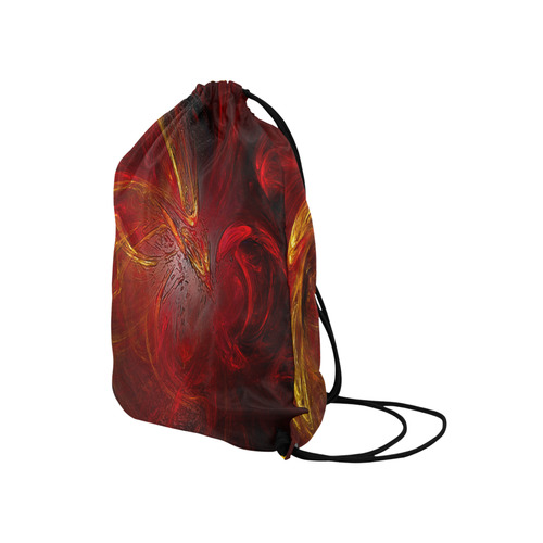 Red Firebird Phoenix Medium Drawstring Bag Model 1604 (Twin Sides) 13.8"(W) * 18.1"(H)