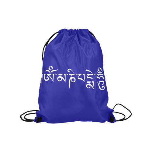 Om mani padme hum 2 Medium Drawstring Bag Model 1604 (Twin Sides) 13.8"(W) * 18.1"(H)