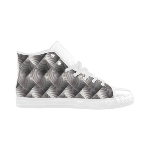 Metallic Tile - Jera Nour Aquila High Top Microfiber Leather Women's Shoes/Large Size (Model 032)