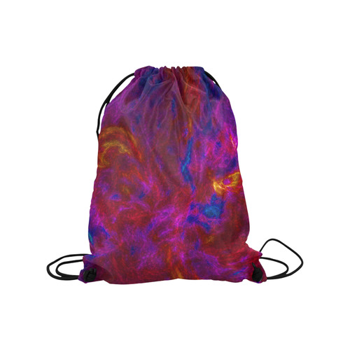 Pink Red Blue Splash Medium Drawstring Bag Model 1604 (Twin Sides) 13.8"(W) * 18.1"(H)