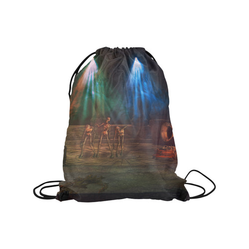 Zombie Disco Dance Medium Drawstring Bag Model 1604 (Twin Sides) 13.8"(W) * 18.1"(H)