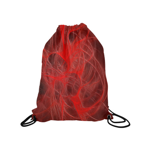 Red Fractal looks like Blood and Flesh Medium Drawstring Bag Model 1604 (Twin Sides) 13.8"(W) * 18.1"(H)