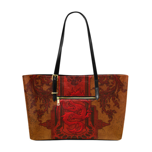 The red chinese dragon Euramerican Tote Bag/Large (Model 1656)