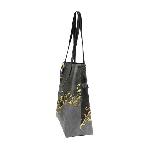 Vintage design in grey and gold Euramerican Tote Bag/Small (Model 1655)