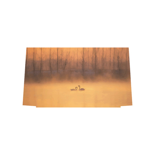Swans At Sunset Landscape Euramerican Tote Bag/Large (Model 1656)